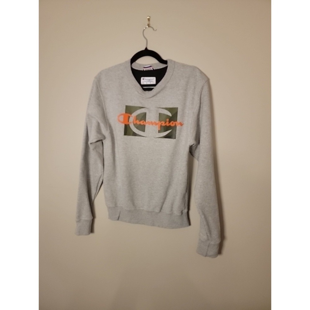 Men's Gray Champion‎ Crew Sweater Size Small